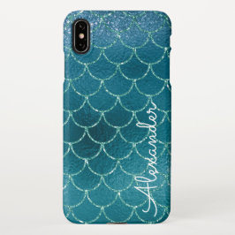 Personalisierte Girly Mermaid-Skalen iPhone Hülle