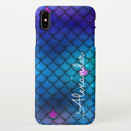 Personalisierte Girly Mermaid-Skalen iPhone Hülle