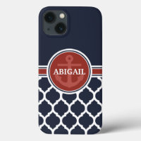 Personalisierte Girly Nautical Ankervorlage