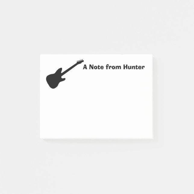 Personalisierte Gitarre Posten-it® Anmerkungen Post-it Klebezettel (Vorderseite)