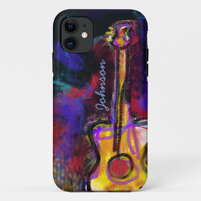 personalisierte Gitarrenmalerei Case-Mate iPhone Hülle (Rückseite)