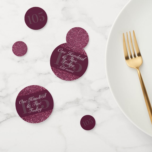 Personalisierte glamouröse Tafel Konfetti 105. (Gruppe)