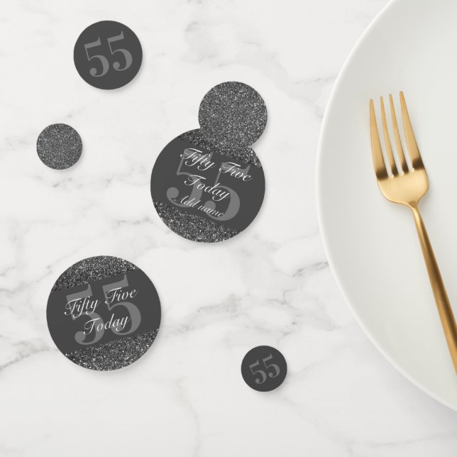 Personalisierte glamouröse Tafel Konfetti 55. (Gruppe)