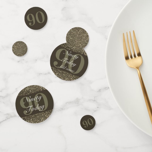 Personalisierte glamouröse Tafel Konfetti 90. (Gruppe)