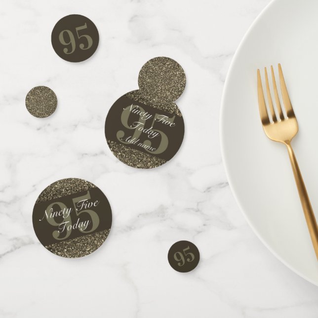 Personalisierte glamouröse Tafel Konfetti 95. (Gruppe)
