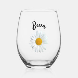 Personalisierte Glas mit aufgeräumter weißer Marge