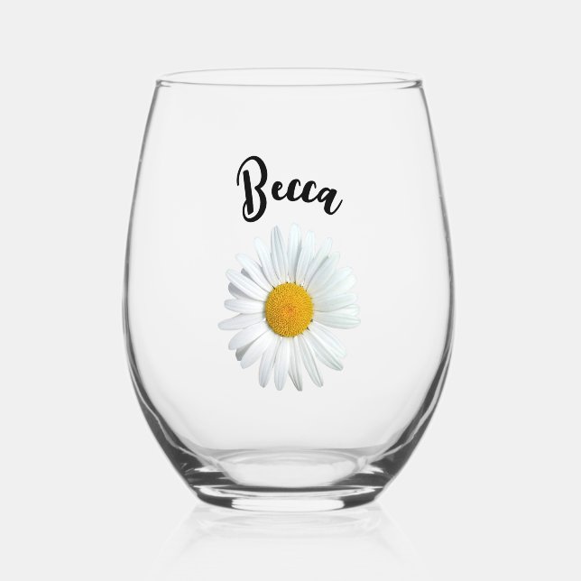 Personalisierte Glas mit aufgeräumter weißer Marge (Vorderseite)
