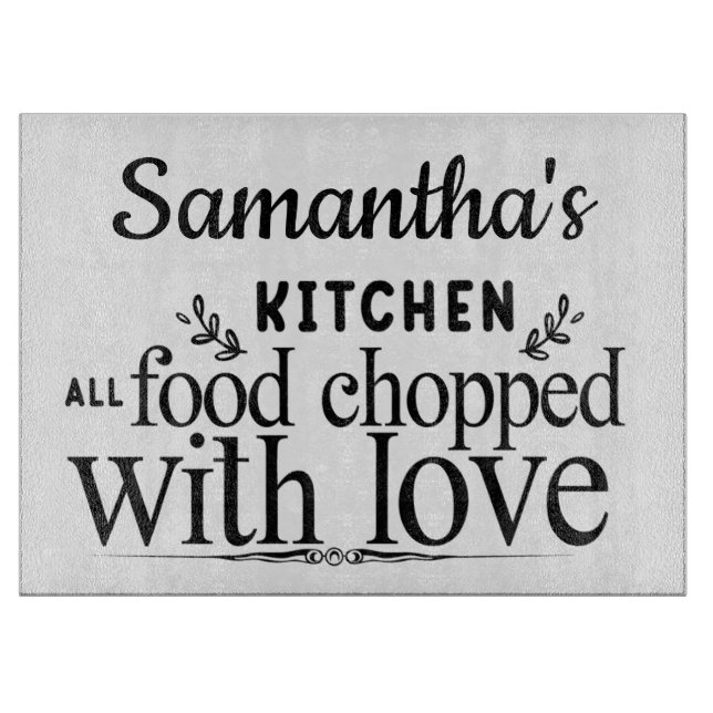 Personalisierte Glasschneidplatte Schneidebrett (Vorderseite)