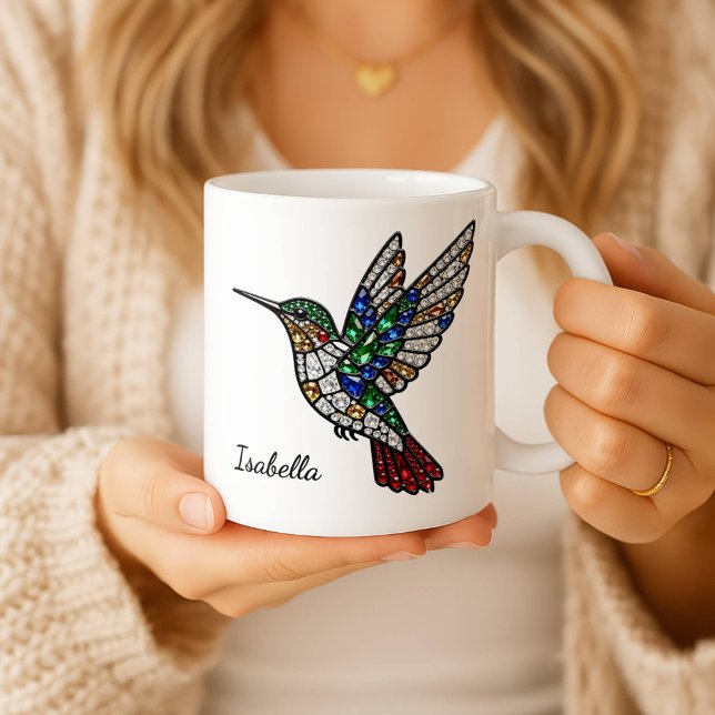 Personalisierte Glasvogelkolibri-Kaffeetasse  Kaffeetasse (Von Creator hochgeladen)