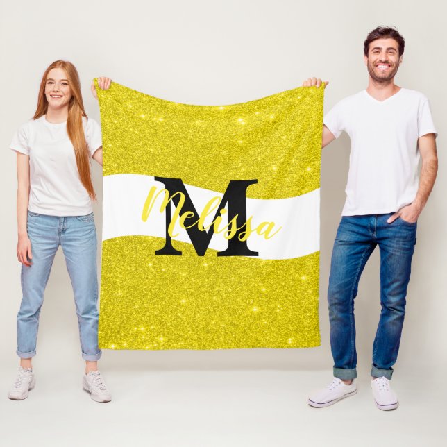 Personalisierte Glitter-Fleece-Decke Fleecedecke (Beispiel)