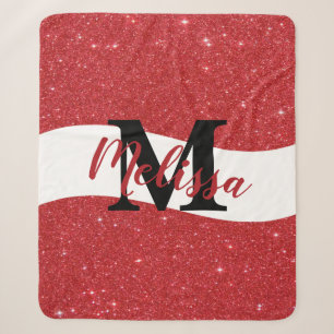 Personalisierte Glitter-Sherpa-Decke Sherpadecke
