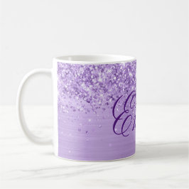 Personalisierte Glitterie Lavendel Foil Kaffeetasse