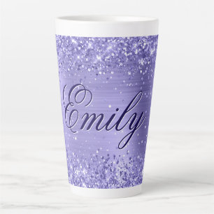 Personalisierte Glitterie Periwinkle Foil Milchtasse