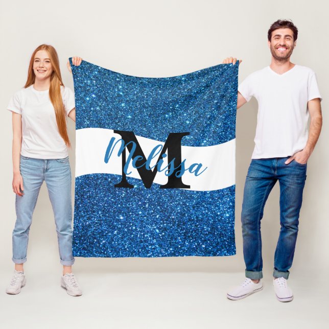 Personalisierte Glitzer-Fleecedecke Fleecedecke (Beispiel)