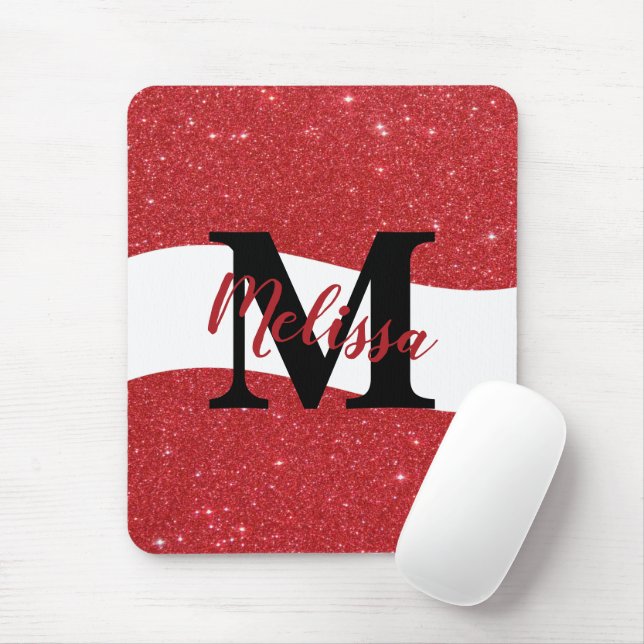 Personalisierte Glitzer-Mauspad Mousepad (Mit Mouse)