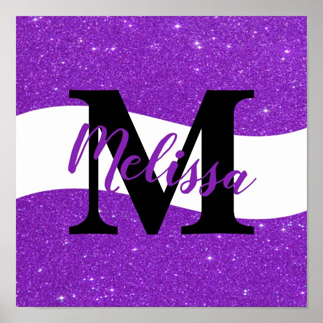 Personalisierte Glitzer-Poster Poster (Vorne)