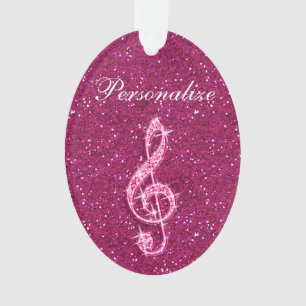 Personalisierte glitzernde funkelnde Diamant-Musik Ornament