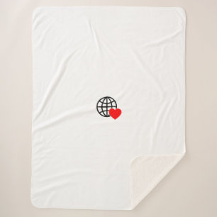 Personalisierte globale Liebes-Sherpa-Decke Sherpadecke