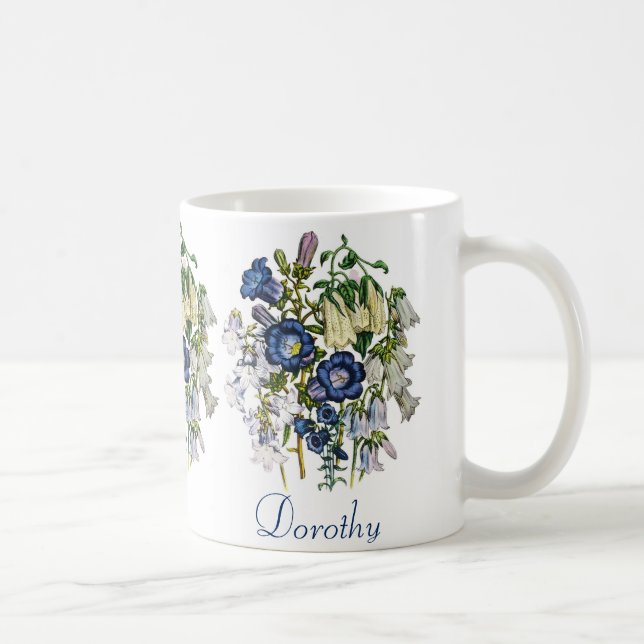 Personalisierte Glockenblumen Kaffeetasse (Rechts)