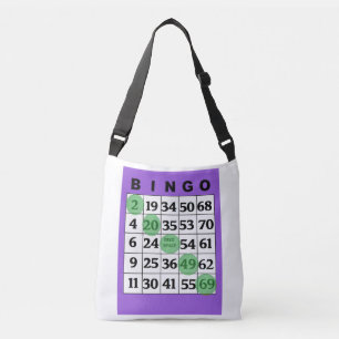 Personalisierte glückliche BINGO Tasche mit lila