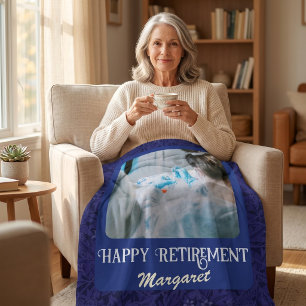 Personalisierte glückliche Geschenke zur Pensionie Fleecedecke