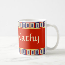 Personalisierte glückliche Rad Mahjong Fliese des Tasse
