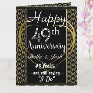 Personalisierte Glückskarte zum 49. Geburtstag der Karte