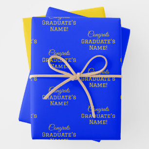 Personalisierte Glückwunsch Graduate Name! Großdru Geschenkpapier Set
