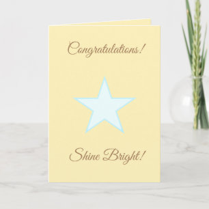 Personalisierte Glückwünsche Shine Bright Star Karte