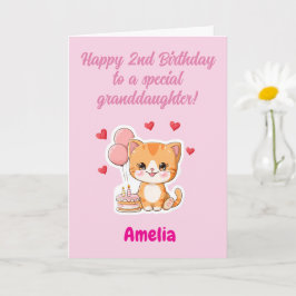 Personalisierte Glückwünsche zum 2. Geburtstag Enk Karte