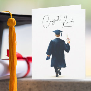 Personalisierte Glückwünsche zum Studienabschluss Karte