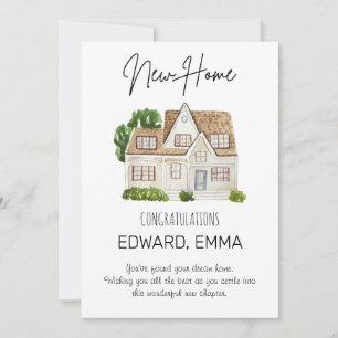 Personalisierte Glückwunschkarte zum neuen Zuhause Feiertagskarte