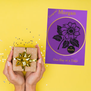 Personalisierte Glückwunschkarte zum Nüchternheits Karte