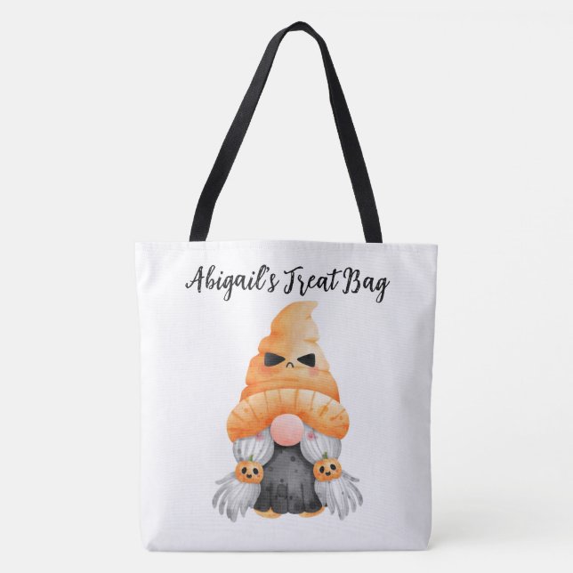 Personalisierte Gnome-Süßigkeiten-Tasche (Vorderseite)