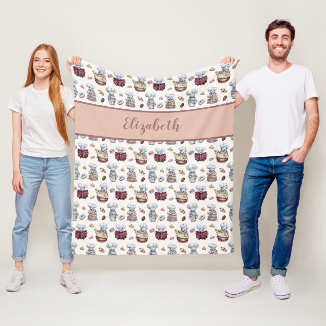 Personalisierte Gnomes Backkuchen Donuts Trendy Fleecedecke (Beispiel)