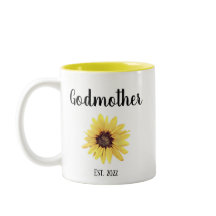 Personalisierte Godmutter Est. Farbige Sonnenblume