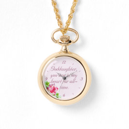 Personalisierte Godtochter Necklace Watch Armbanduhr