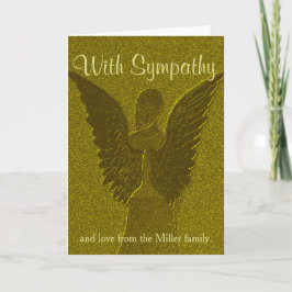 Personalisierte Gold Angel Sympathy Card Karte