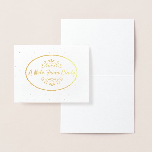 Personalisierte Gold Foil Note Card Folienkarte (Anzeige)