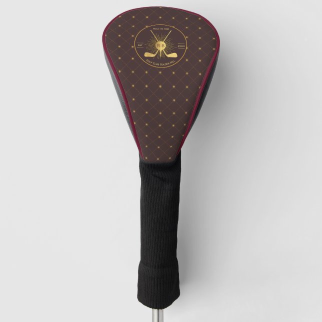 Personalisierte Gold-Golfklubs Golf Headcover (Vorderseite)