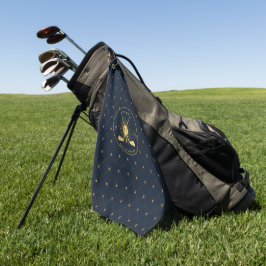 Personalisierte Gold-Golfklubs Golfhandtuch