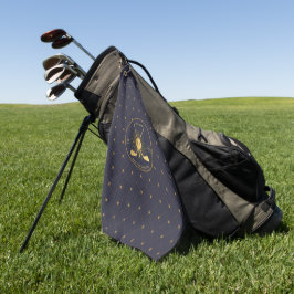 Personalisierte Gold-Golfklubs Golfhandtuch