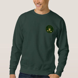 Personalisierte Gold-Golfklubs Sweatshirt