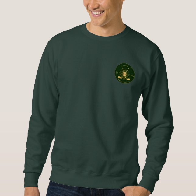 Personalisierte Gold-Golfklubs Sweatshirt (Vorderseite)