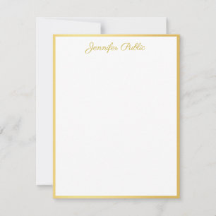 Personalisierte Gold Hand Script Vertikale Vorlage