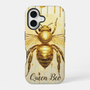 Personalisierte Gold-Honigbiene-Bienenstock-Honigb iPhone 16 Hülle