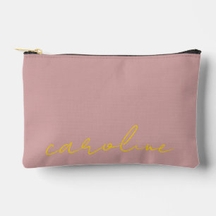 Personalisierte Gold-Namen-Make-up-Tasche: Canvas Zubehörtasche