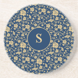 Personalisierte Gold Navy Getränkeuntersetzer