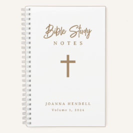 Personalisierte Gold Script Calligrafy Bible-Studi Notizbuch