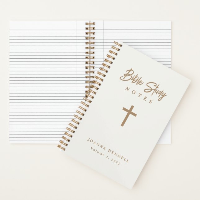 Personalisierte Gold Script Calligrafy Bible-Studi Notizbuch (Innen)